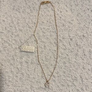 Givenchy Gold Necklace with Crystal Pendant
